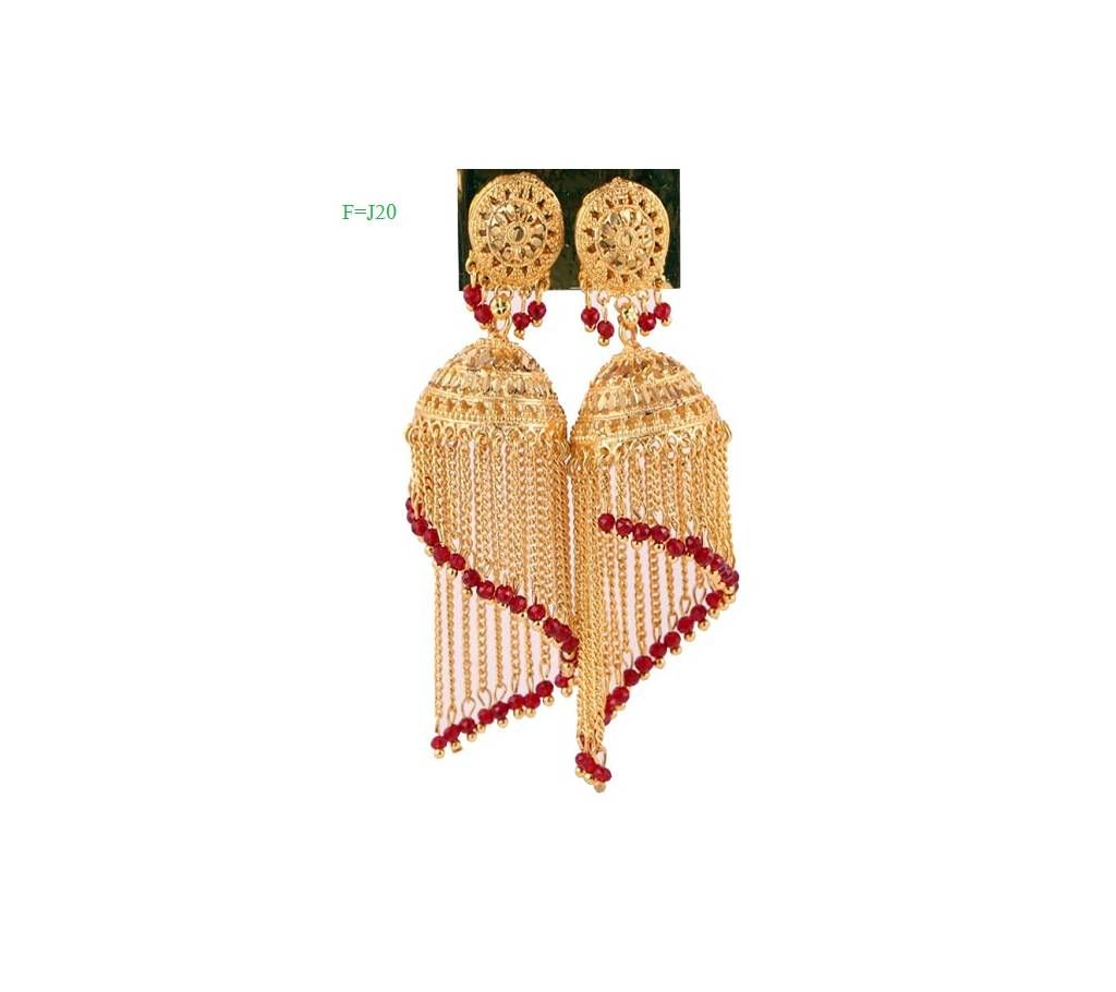 Indian Gold Plated Jhumka Earrings-20