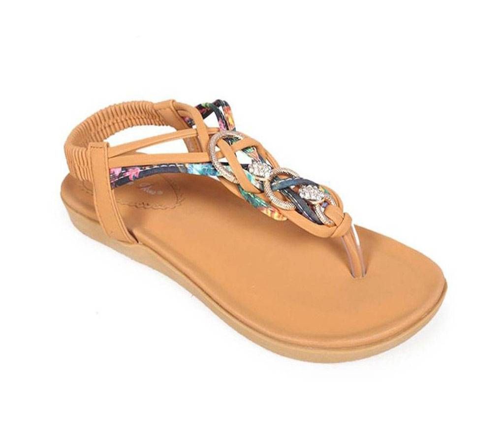 Sandra Rosa Brown Leather Ladies Sandal
