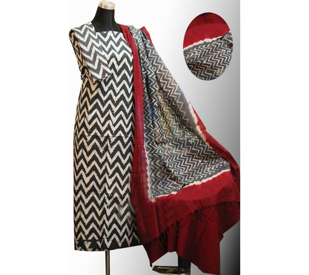 Unstitched Batik Tai-Dai Three Piece
