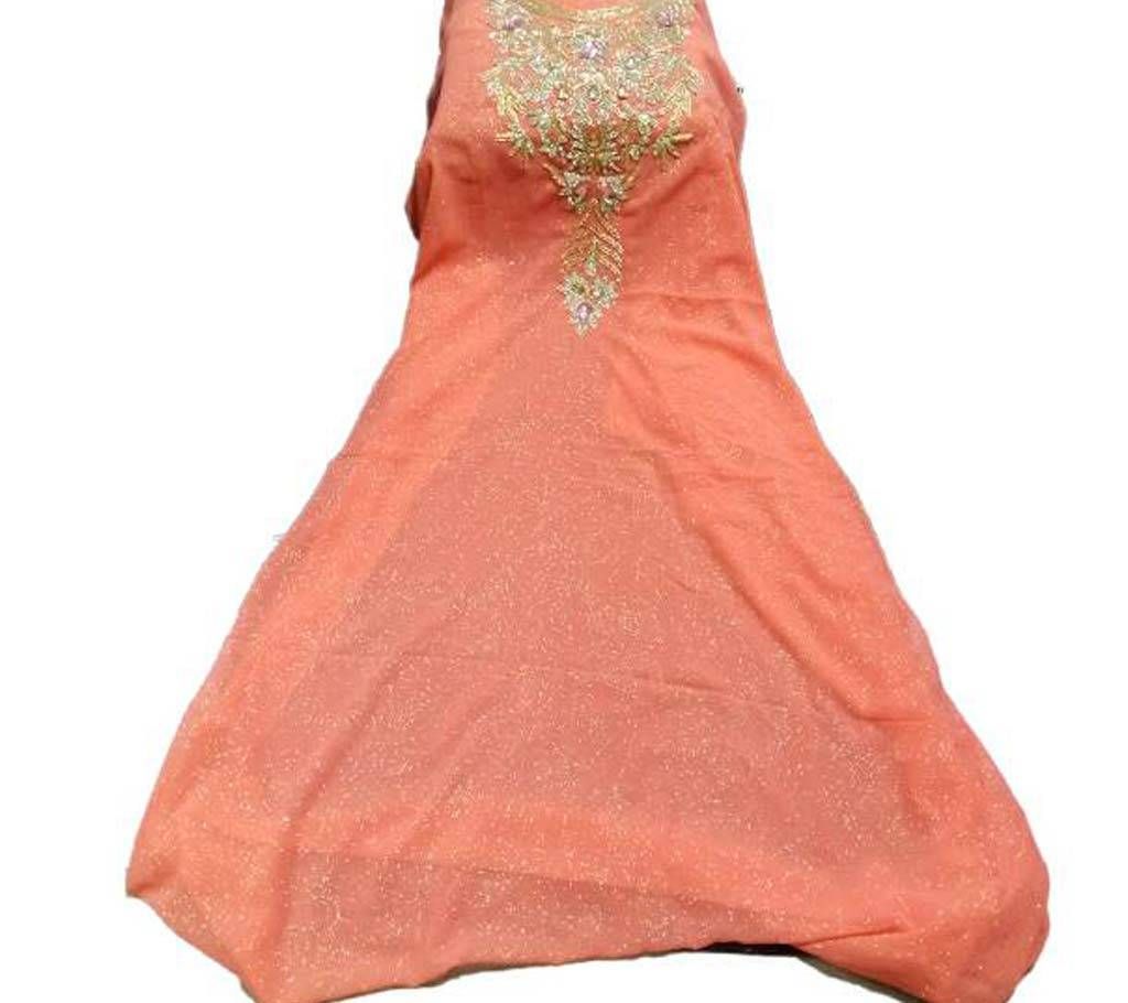 Unstitched Heavy Stone Work Ladies 3 Pieces
