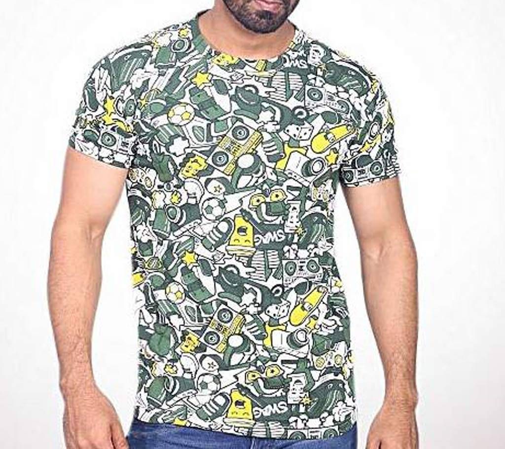 Multicolor Cotton T-shirt for Men