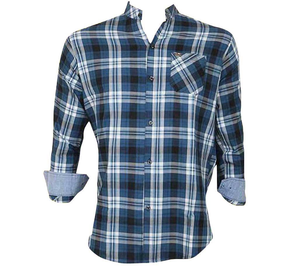 MENS MANDARIN COLLAR FULL SLEEVE CASUAL SHIRT	