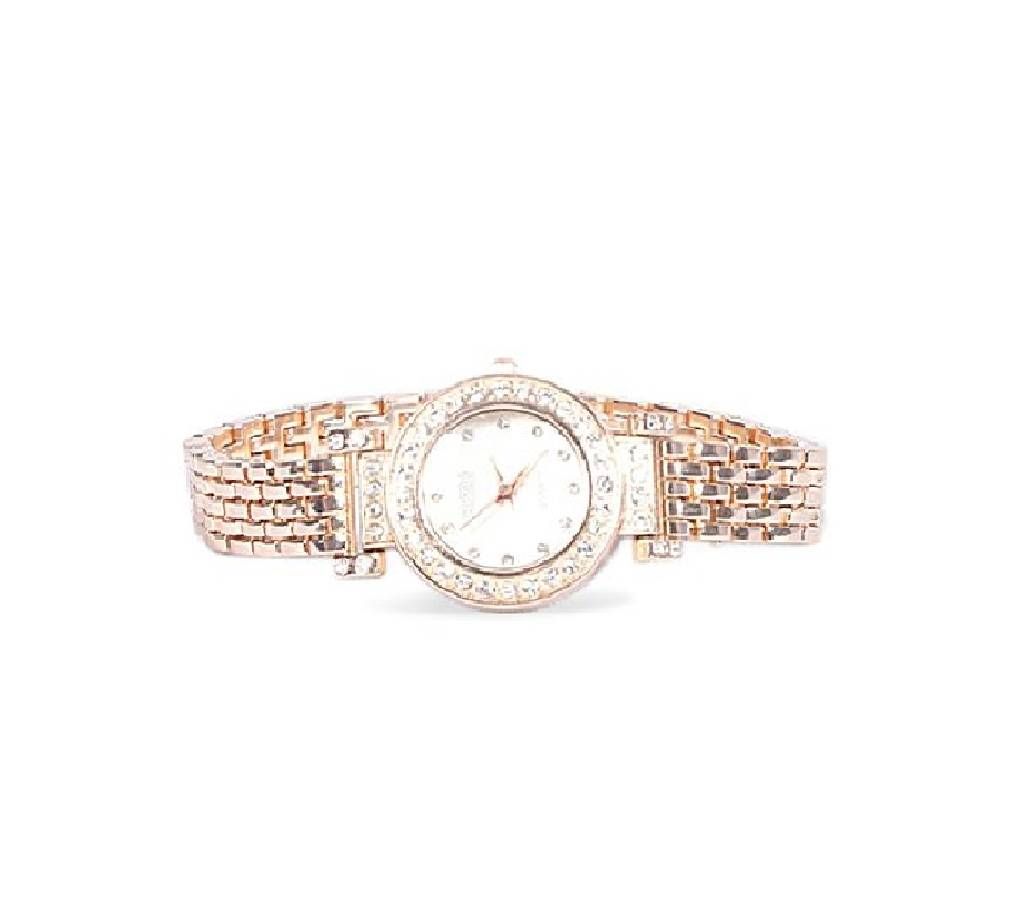 Rose Gold Stainless Steel Analogue Watch for Women
