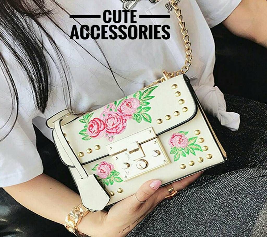 Floral Embroidery Ladies Bag