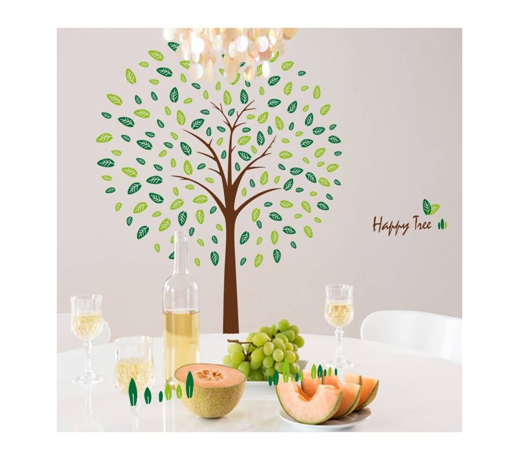 Happy Green Tree wall sticker