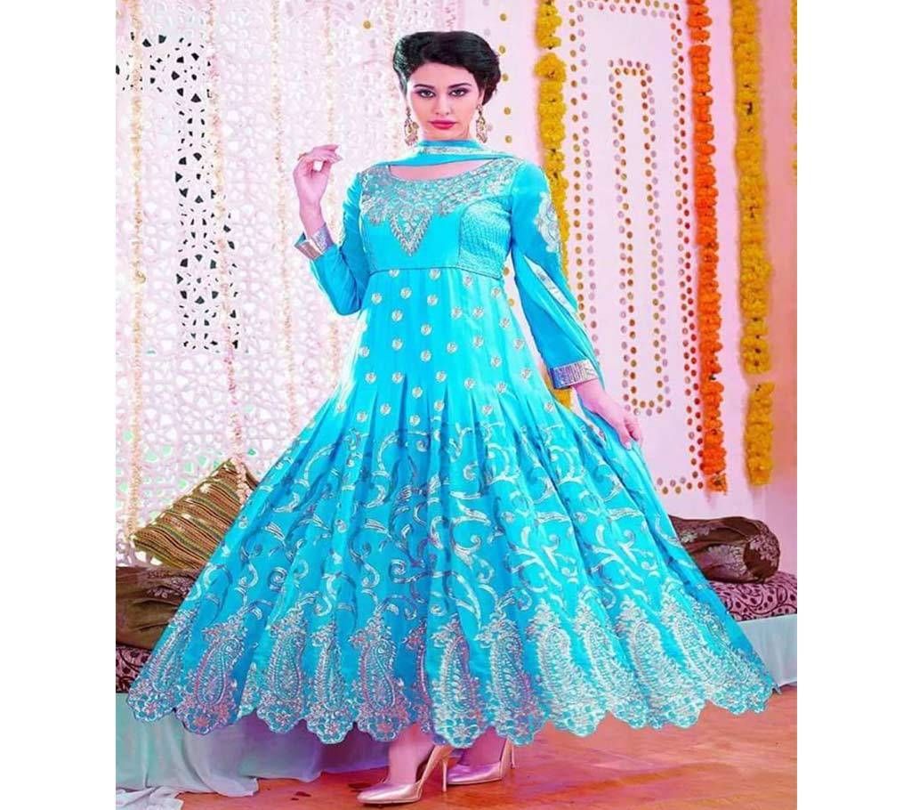 Semi Stitched Georgette Party Dress (Replica)