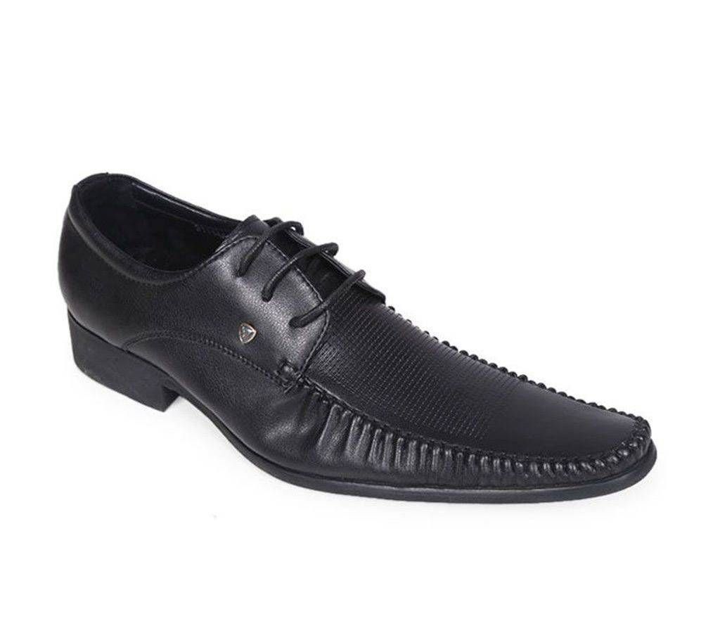 Venturini Men's Leather Black Casual Shoe

