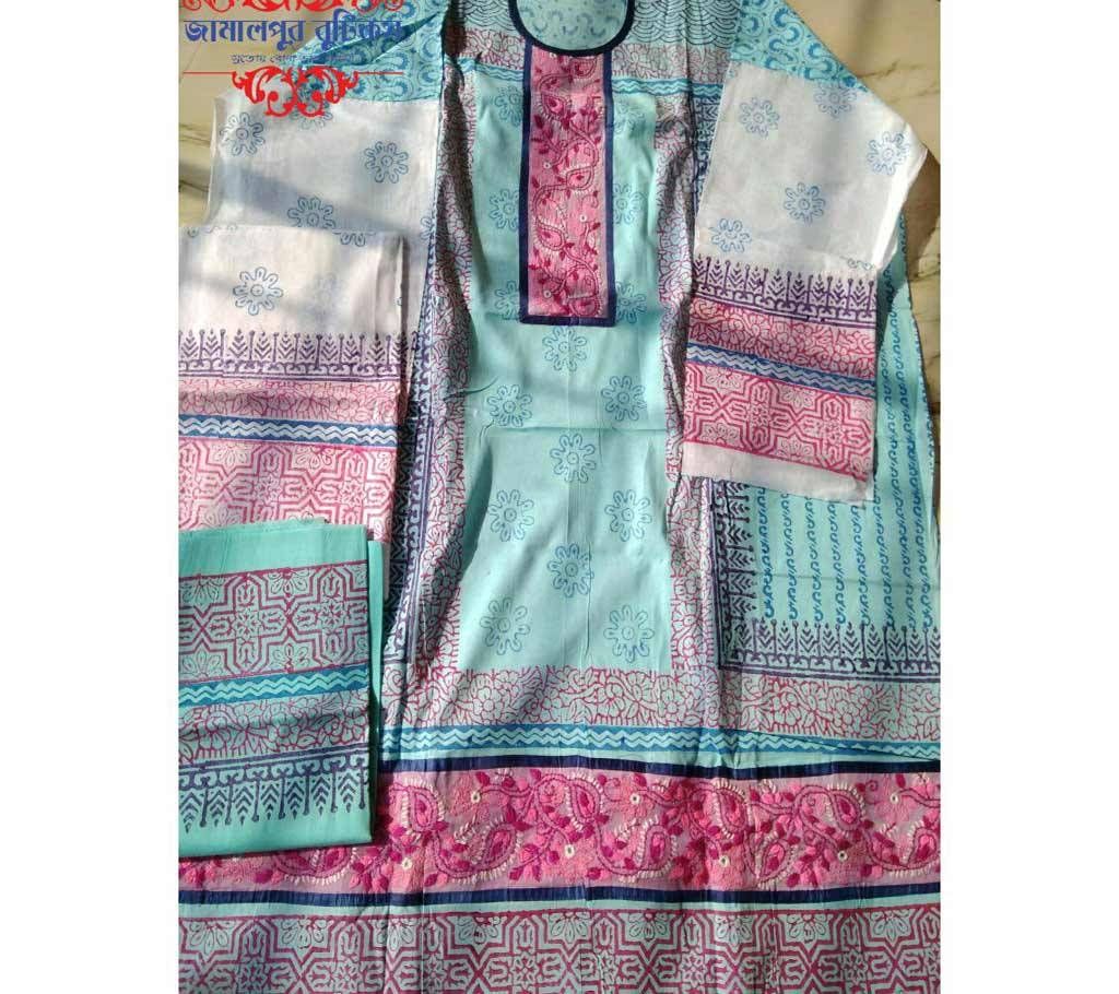 Unstitched Handicraft Block Three Piece