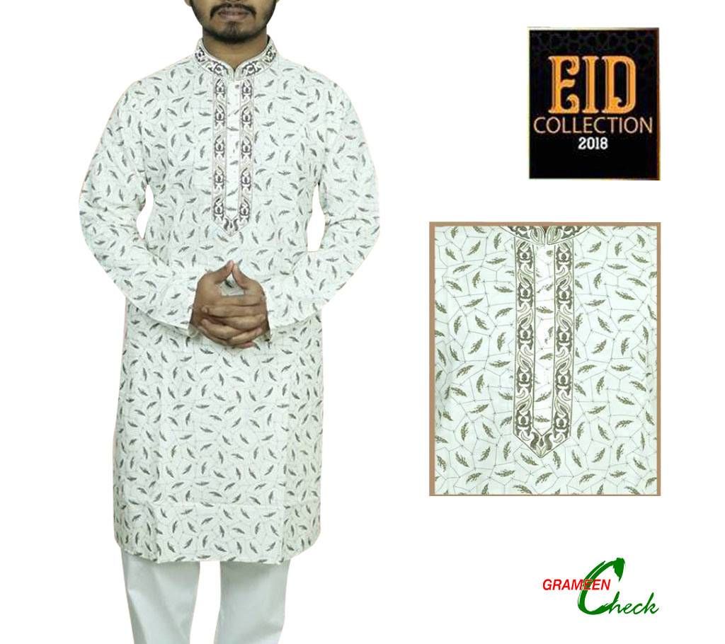 Mens Block Cotton Slim Fit Panjabi– CP37