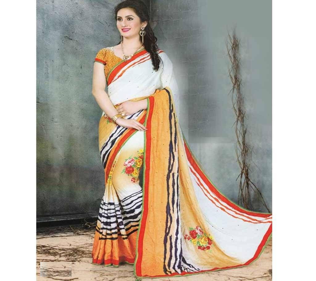 Crap Georgette & Digital Printed Art Saree