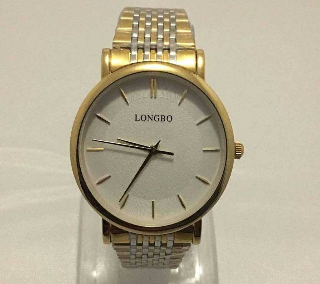 Longbo Golden Analog Wrist Watch