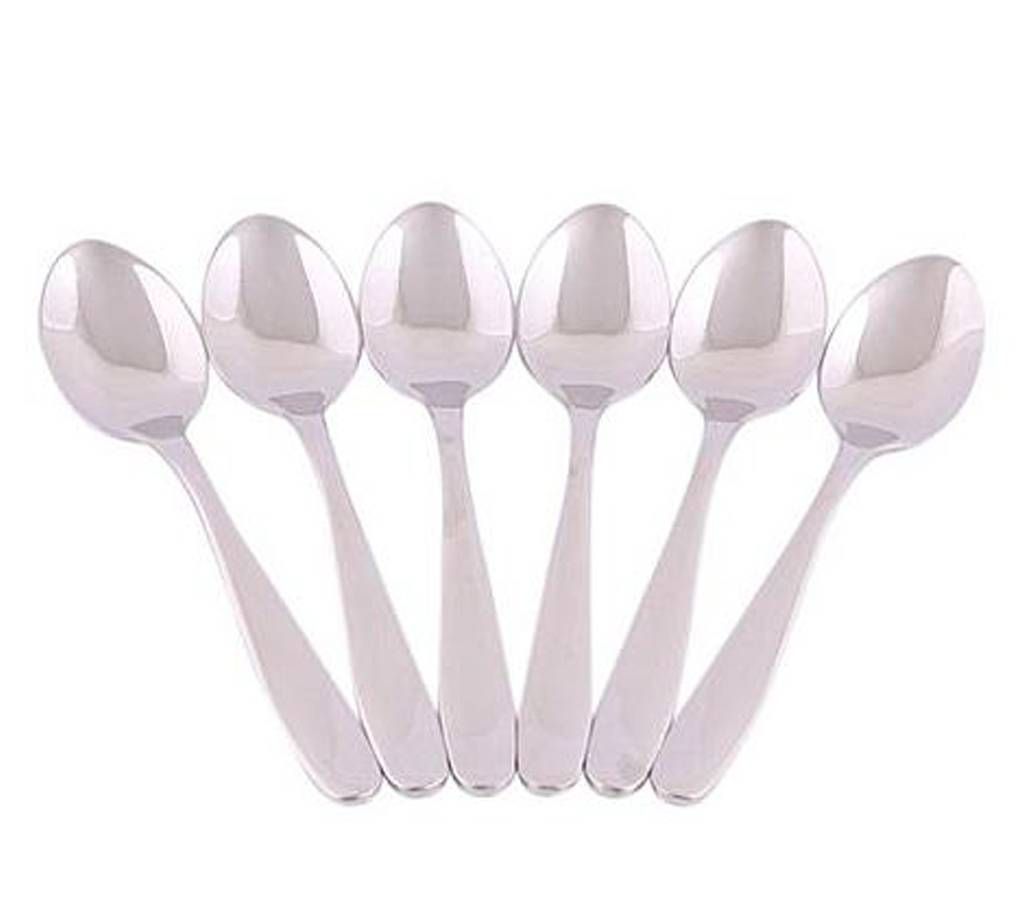  6 Pieces tea Spoon Set - Silver