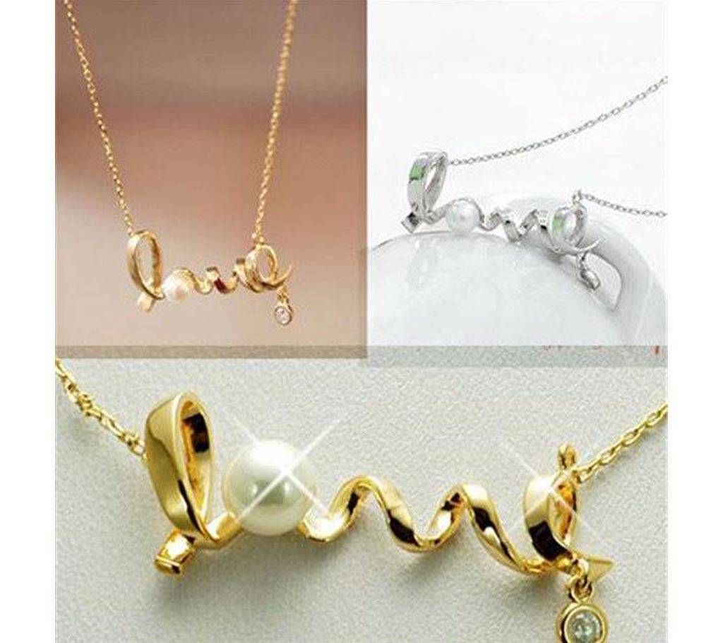 LOVE Shapes Golden Pendant