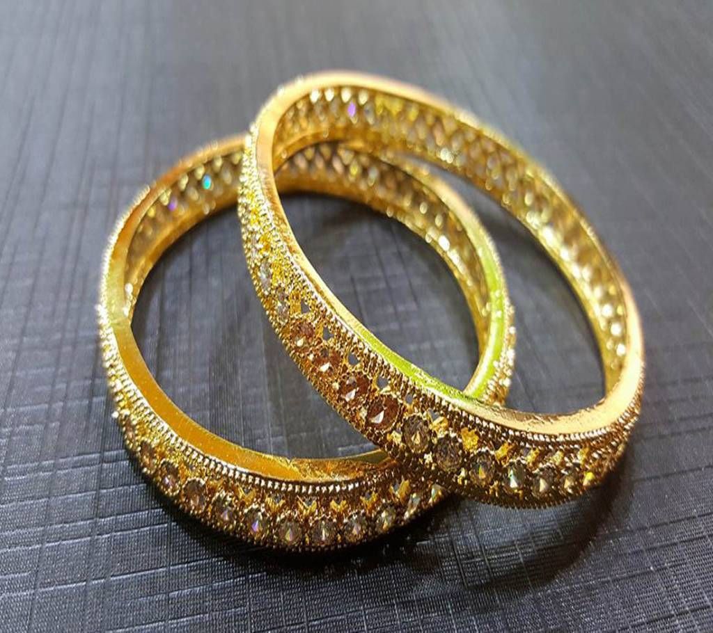 Gold Plated Diamond cut Bangles