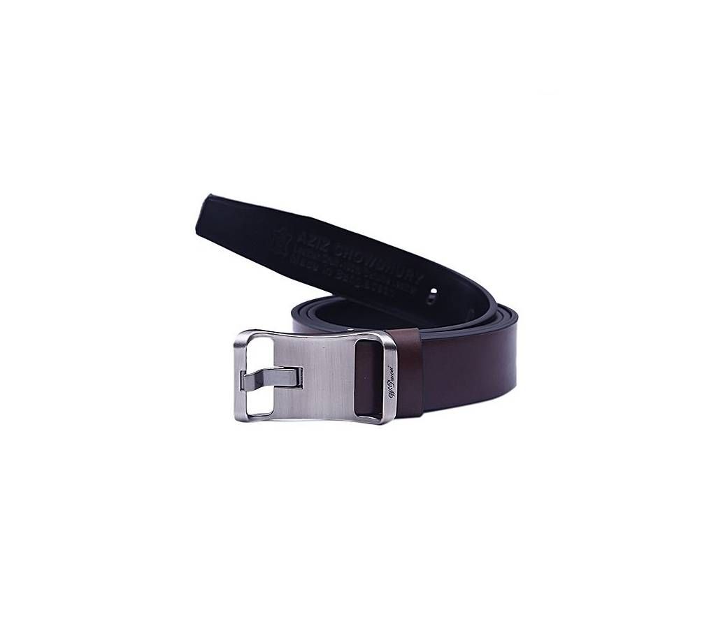 Dark Brown Leather Formal Belt For Men
