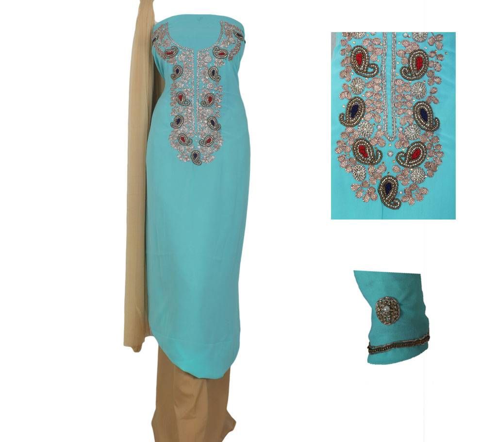 Unstitched Gotapati Work Ladies 3 Piece
