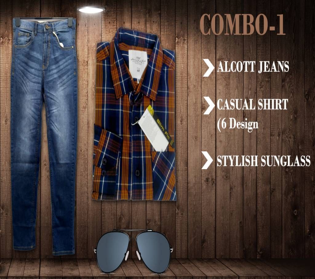 Exclusive Alcott Jeans and Casual Shirt Combo