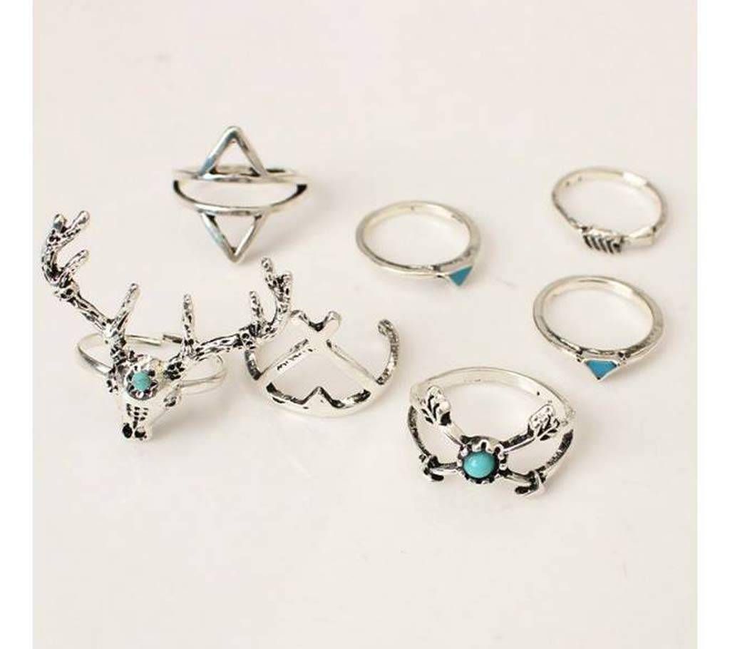 7 Piece Finger Ring Set
