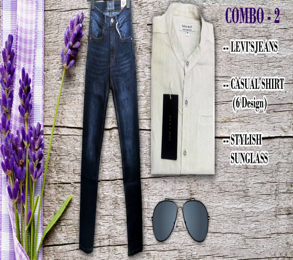 Levi's Jeans and H&M Casual shirt combo