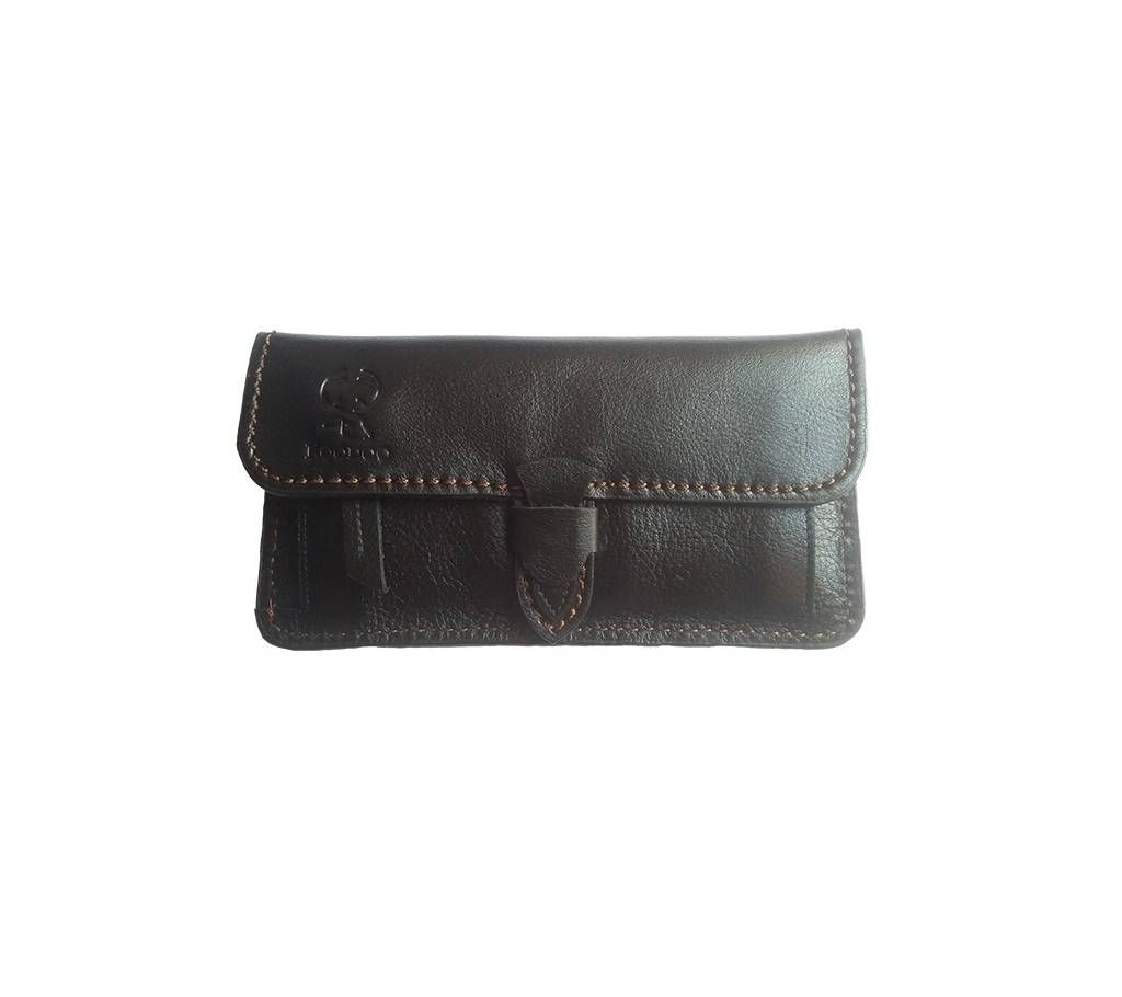 Genuine Cowhide Leather Wallet for Women, Ladies Purse with Zipper Coin Pocket