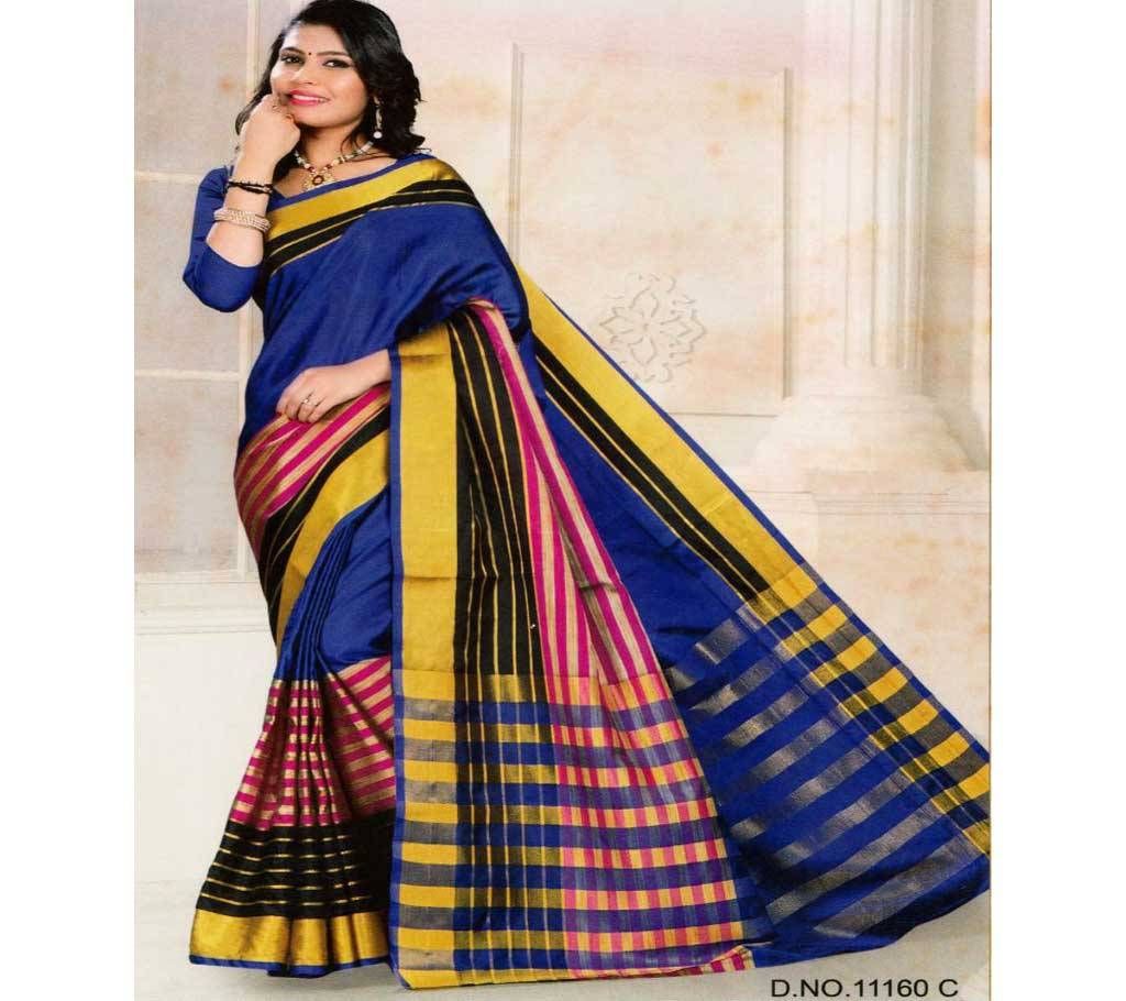 Indian Woven Art Silk Saree in Blue