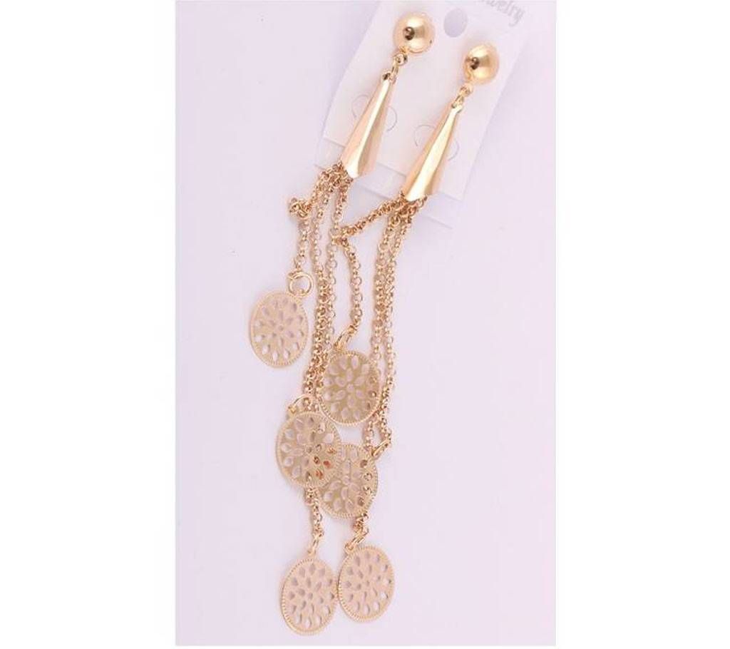 Gold Plated Diamond Cut Earring