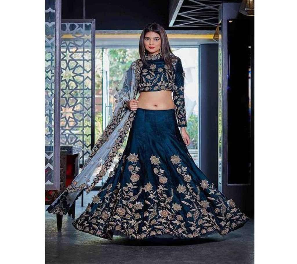 Semi-stitched Indian Georgette Embroidery Dress - Copy