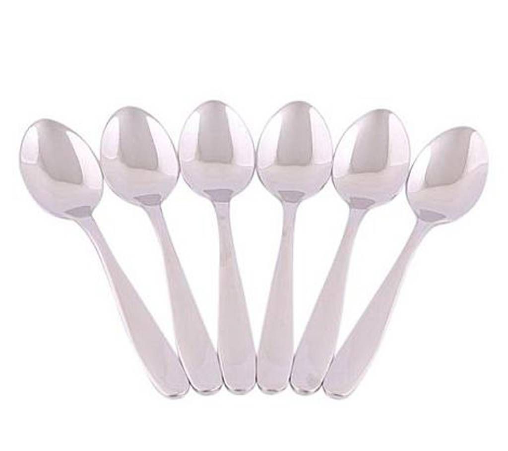  6 Pieces tea Spoon Set - Silver