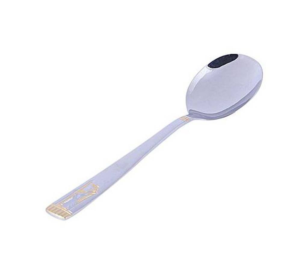 Stainless Steel Golden Table Spoon - Silver
