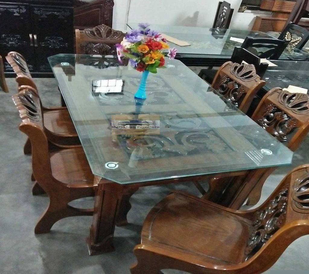 OAK wood Dining Table with 6 chair: DI 53