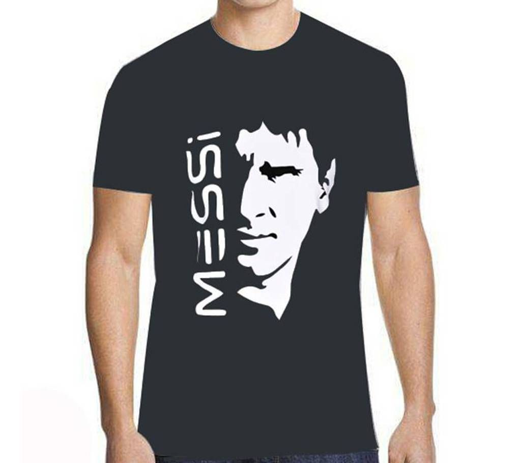 
Messi Gent's Round Neck Printed Cotton T-shirt
