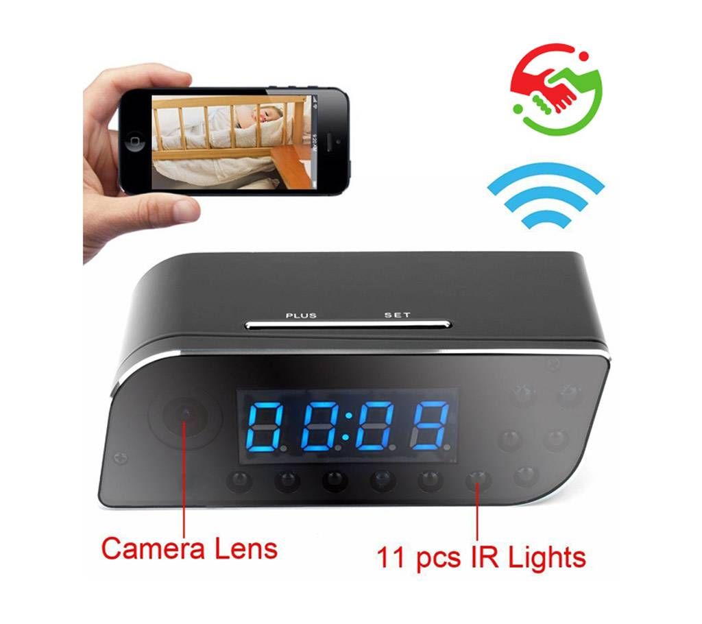 spy wifi table clock with camera