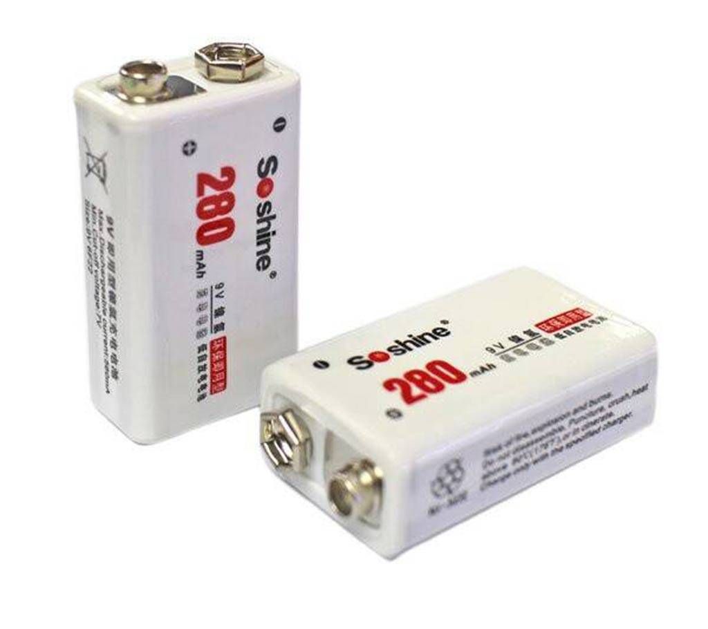 9V Ni-MH 280mah Rechargeable Battery
