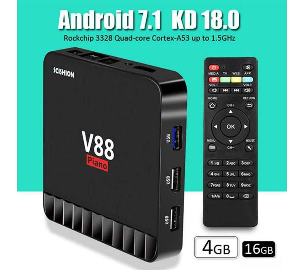 Scishion V88 Piano 4GB+16GB Android 7.1 TV Box