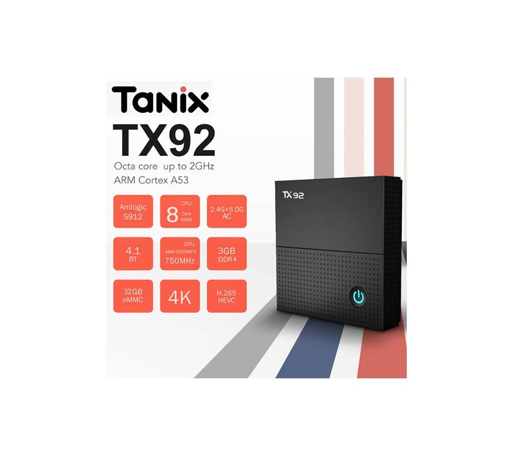 Tanix TX92 Amlogic S912 DDR4 3G 32G Tv box