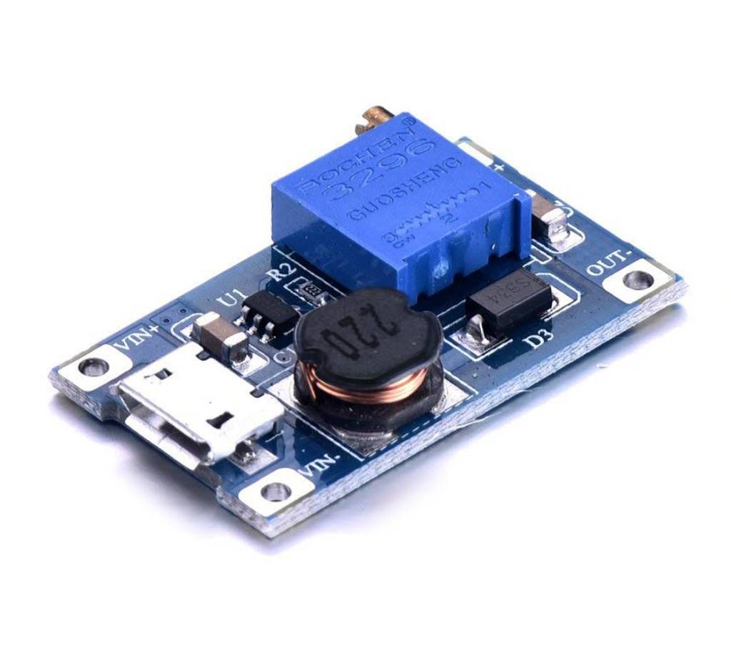 2A Booster DC-DC Step-Up module Micro USB Input 2V-24V to 5/9/12/28V