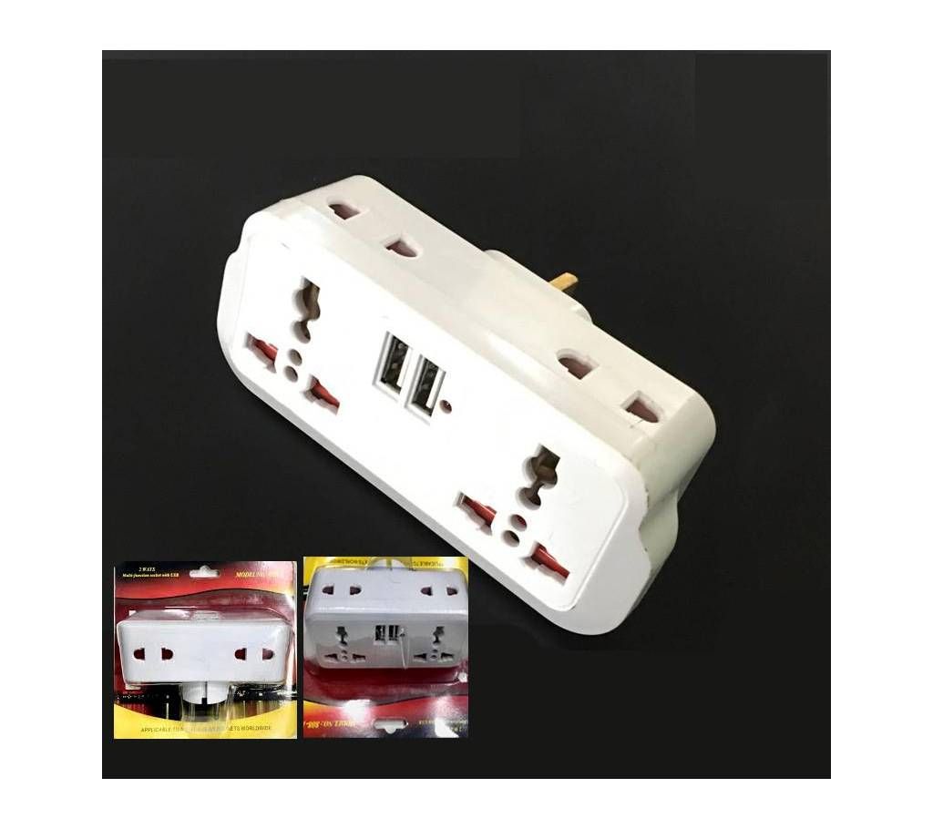 6 in 1 Multi function adaptor (808-1) 4 Plug socket with 2 USB