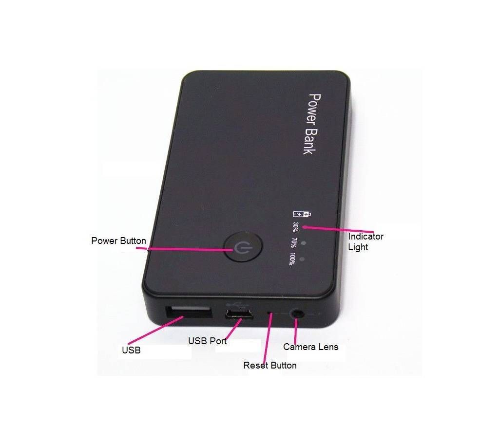 Full HD 1080P Spy Camera Power Bank Motion Detect