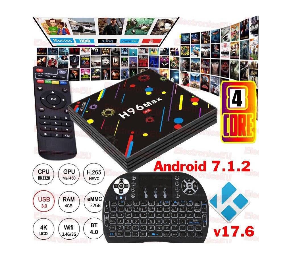 H96 Max H2 Global 4GBRAM 32GB ROM New Android Smart TV BOX