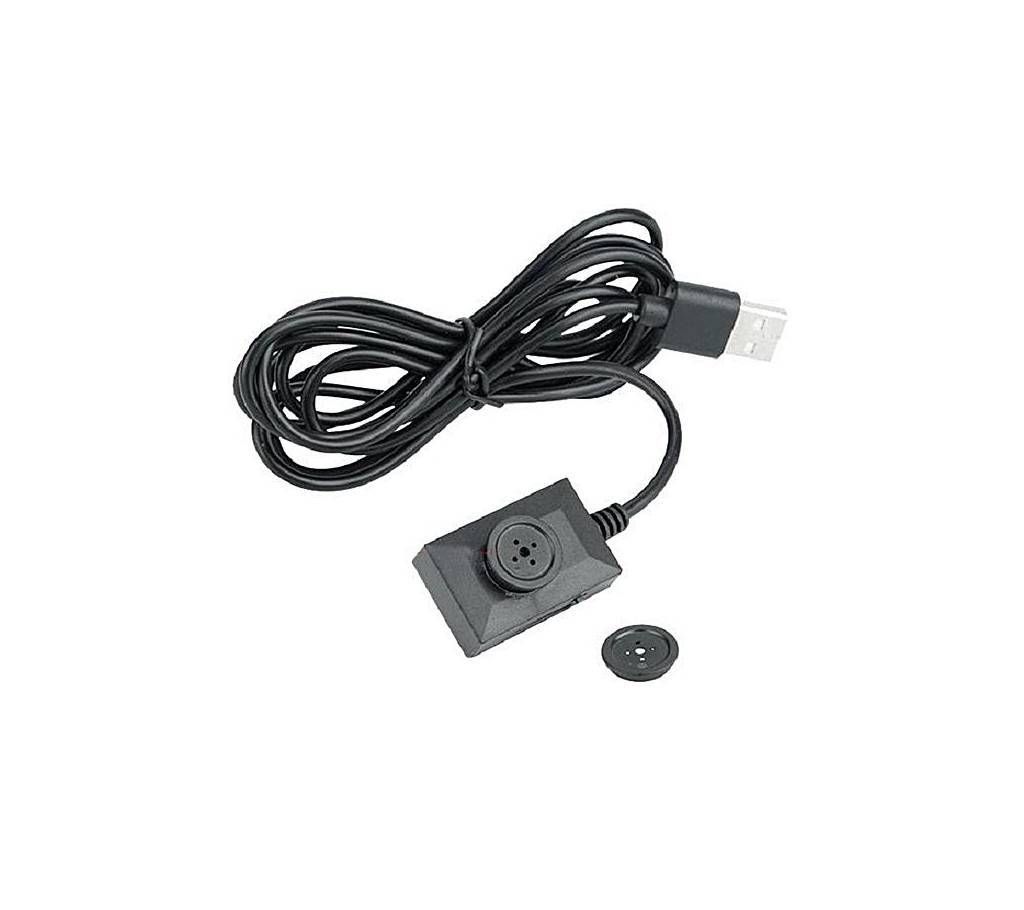 Mini 720P Super Button Spy Hidden Camera - Black