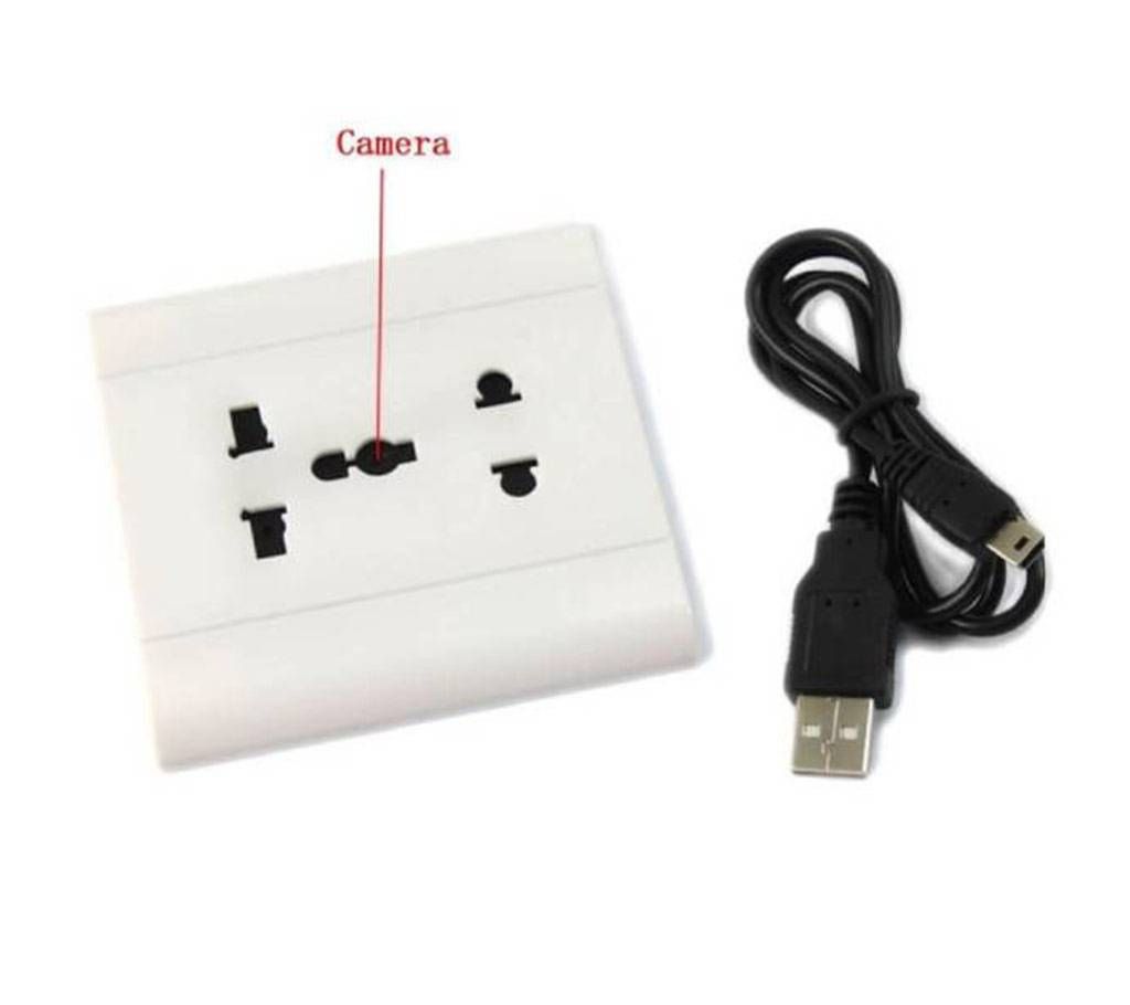 Wall Socket Spy Hidden Voice-activated Video Camer