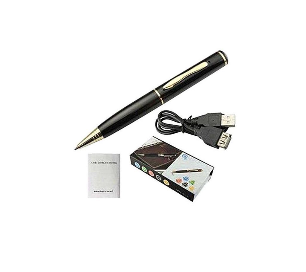 32GB Spy Video Pen Camera 5MP - Black and Golden