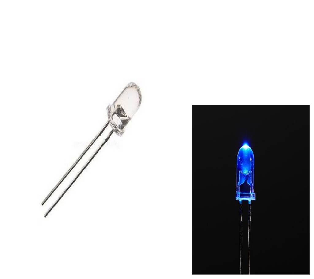 BLUE IN WHITE LED 20 PCS