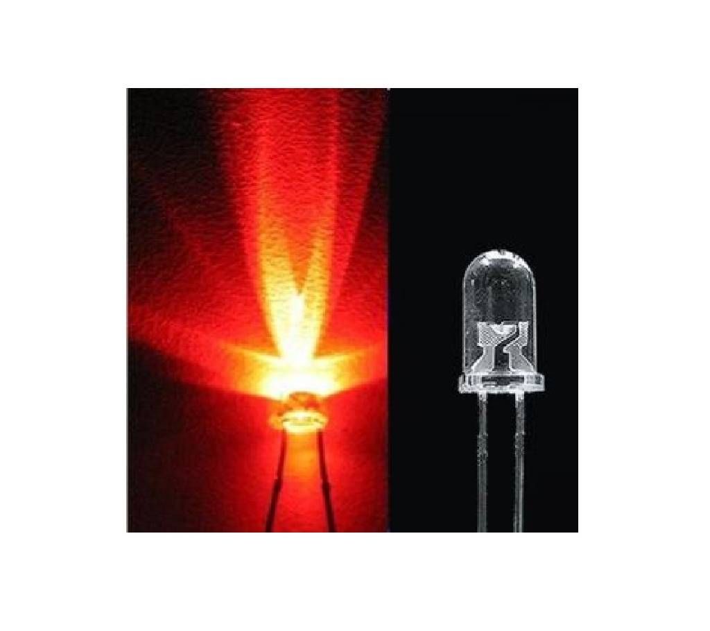RED IN WHITE LED 20 PCS