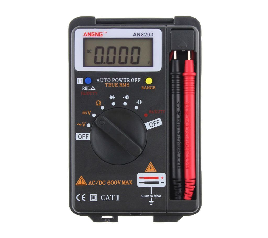 AN8203 4000 Counts True RMS Mini Digital Multi-meter Voltage Resistance Frequency Capacitance Tester
