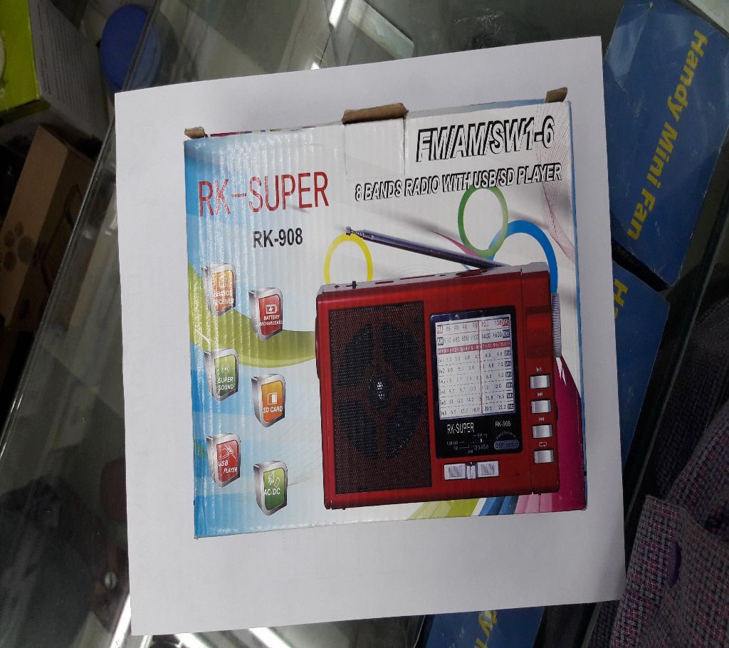 RK-908 SUPER FMTV SOUND MW SW 9 BAND RADIO
