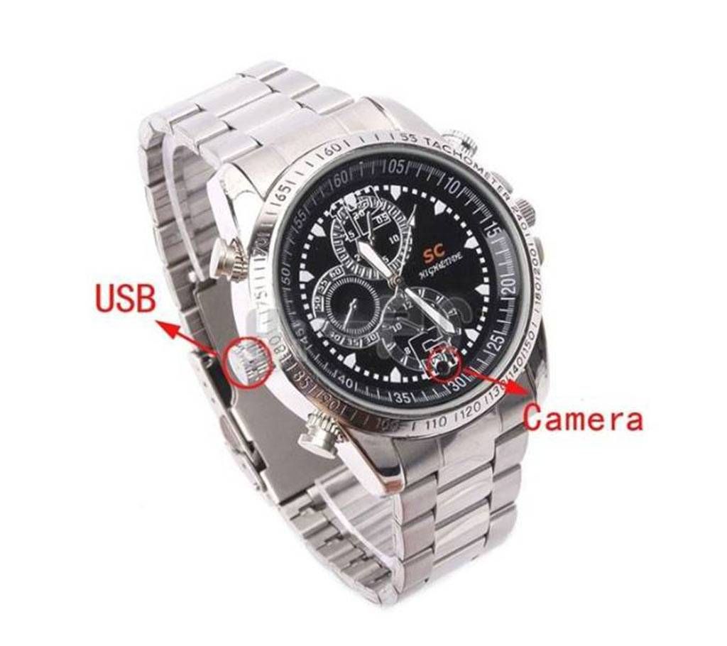 Spy Camera Watch HD 32GB Memory - Silver
