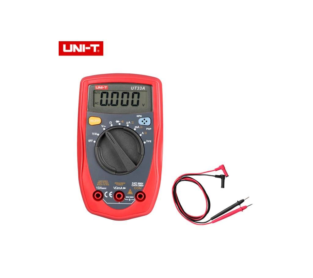 UNI-T UT33A  Handheld LCD Digital Multimeter Auto Range