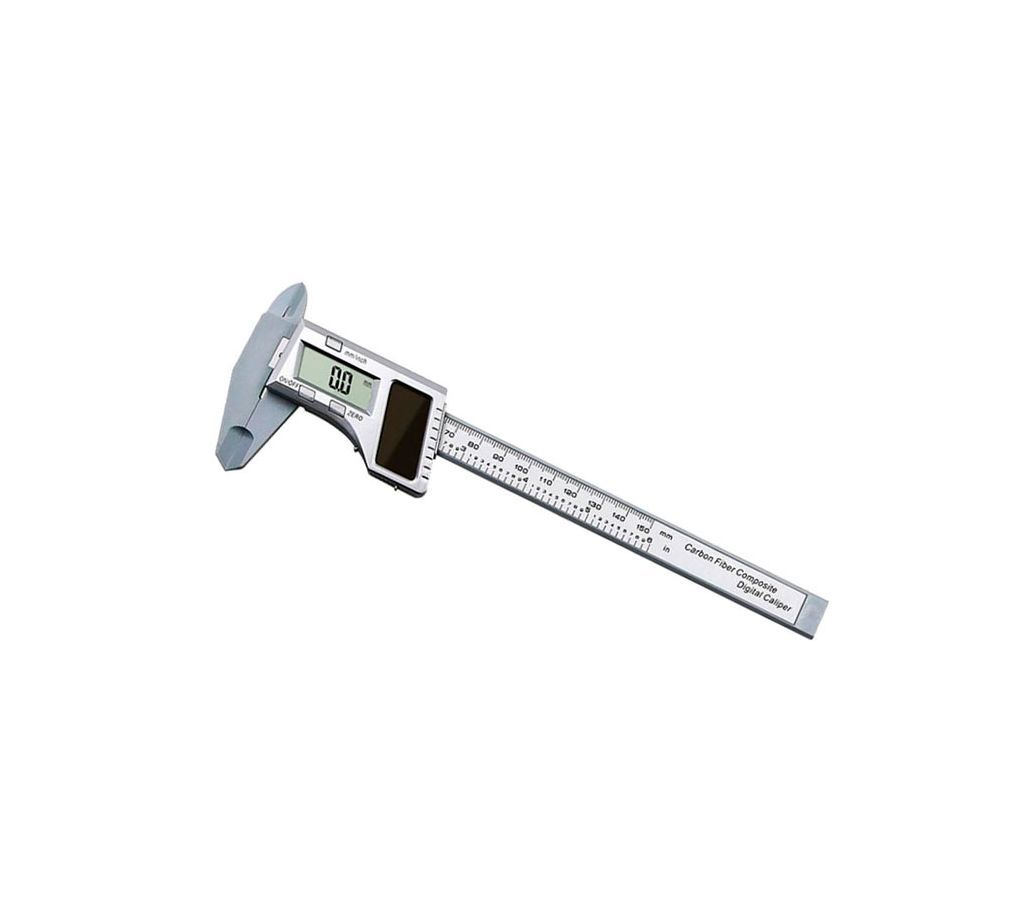 150mm 6 Solar Power Digital Vernier Caliper Carbon Fiber Composite Vernier Gauge Electronic Micrometer Meter Measuring Tool