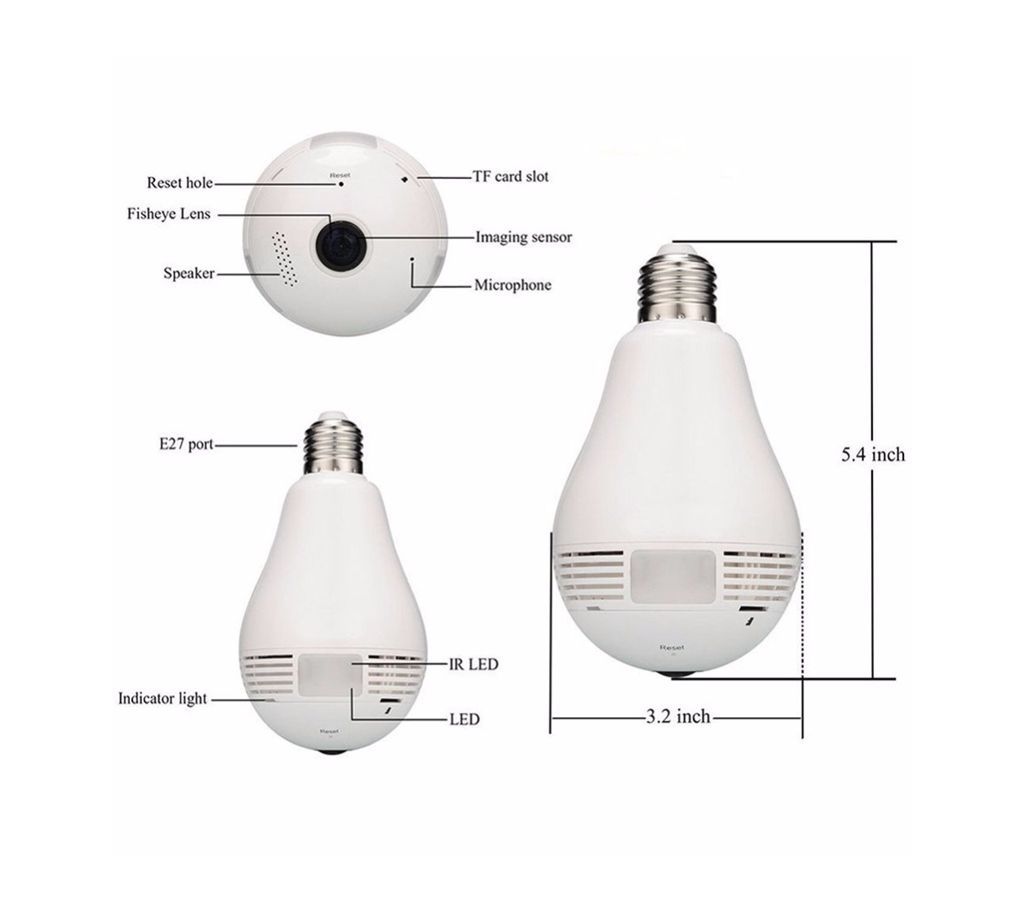 Wifi bulb ip cam